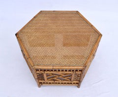 Brighton Pavillion Sechseck Rattan Bambus Couchtisch Cocktail Tisch