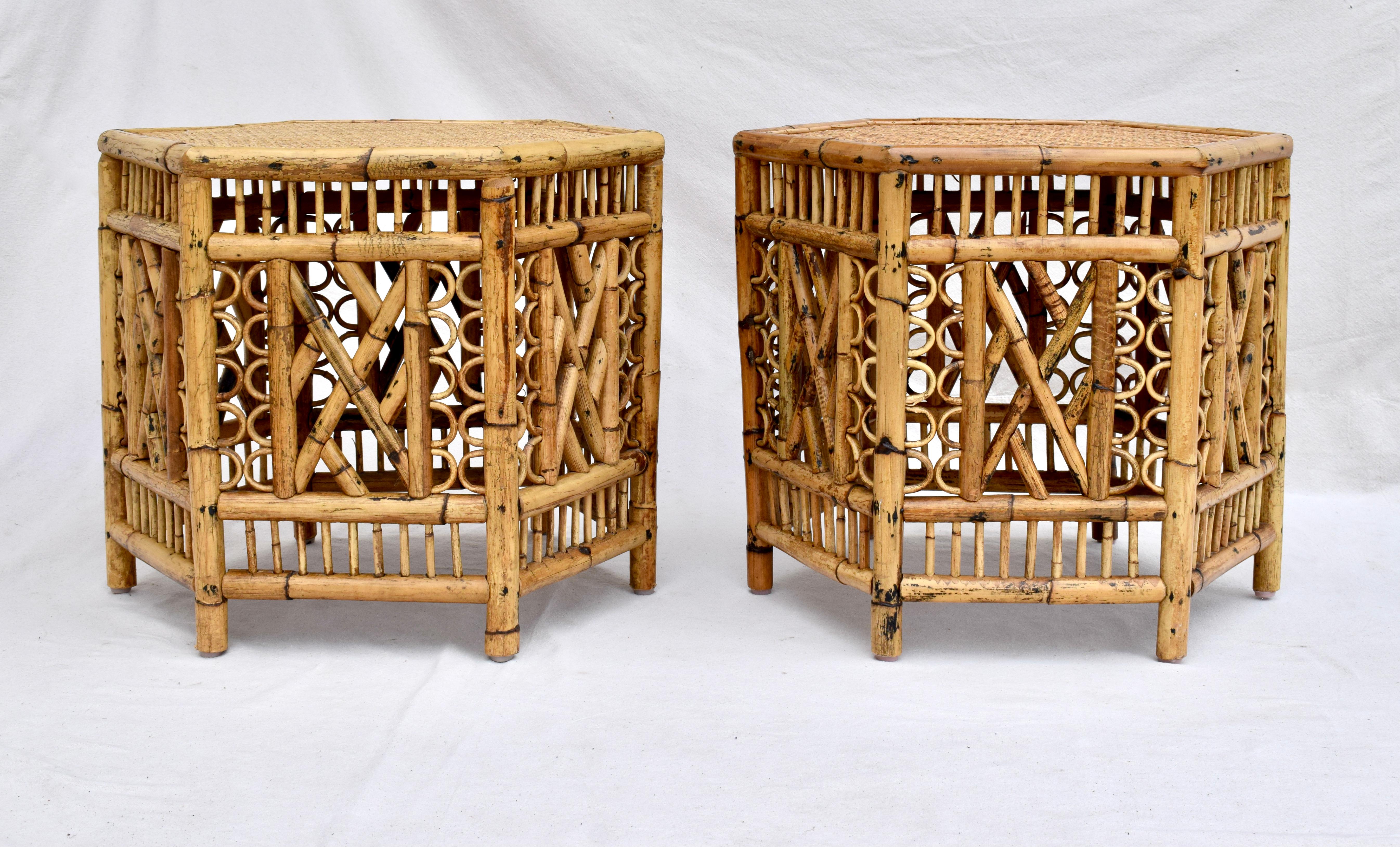 American Brighton Pavillion Rattan End Tables