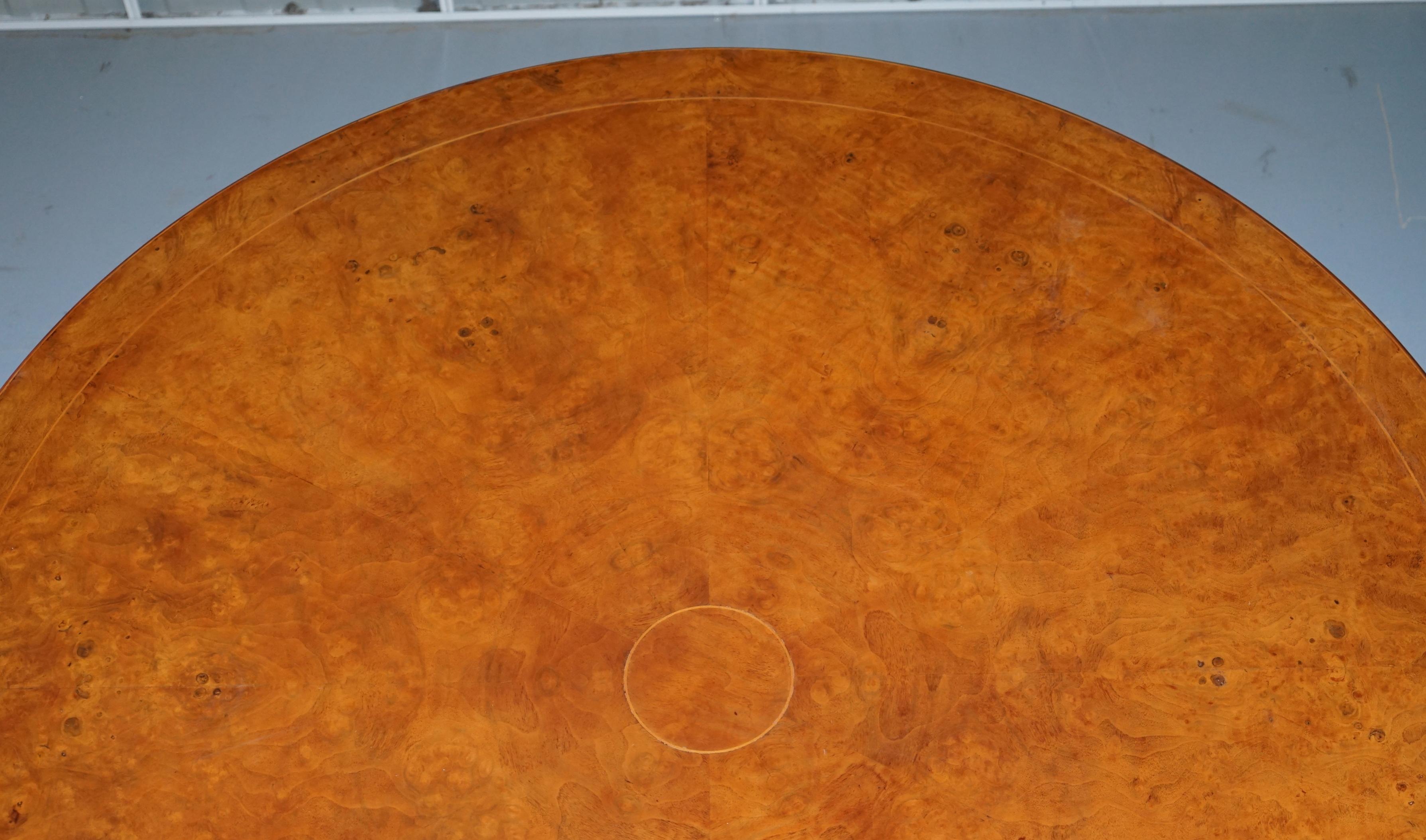 Modern Brights of Nettlebed Burr Walnut Large Round 6-8 Person Dining Table