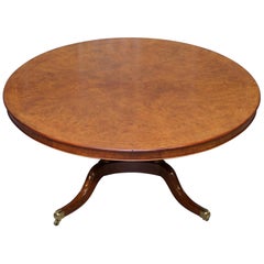 Vintage Brights of Nettlebed Burr Walnut Large Round 6-8 Person Dining Table