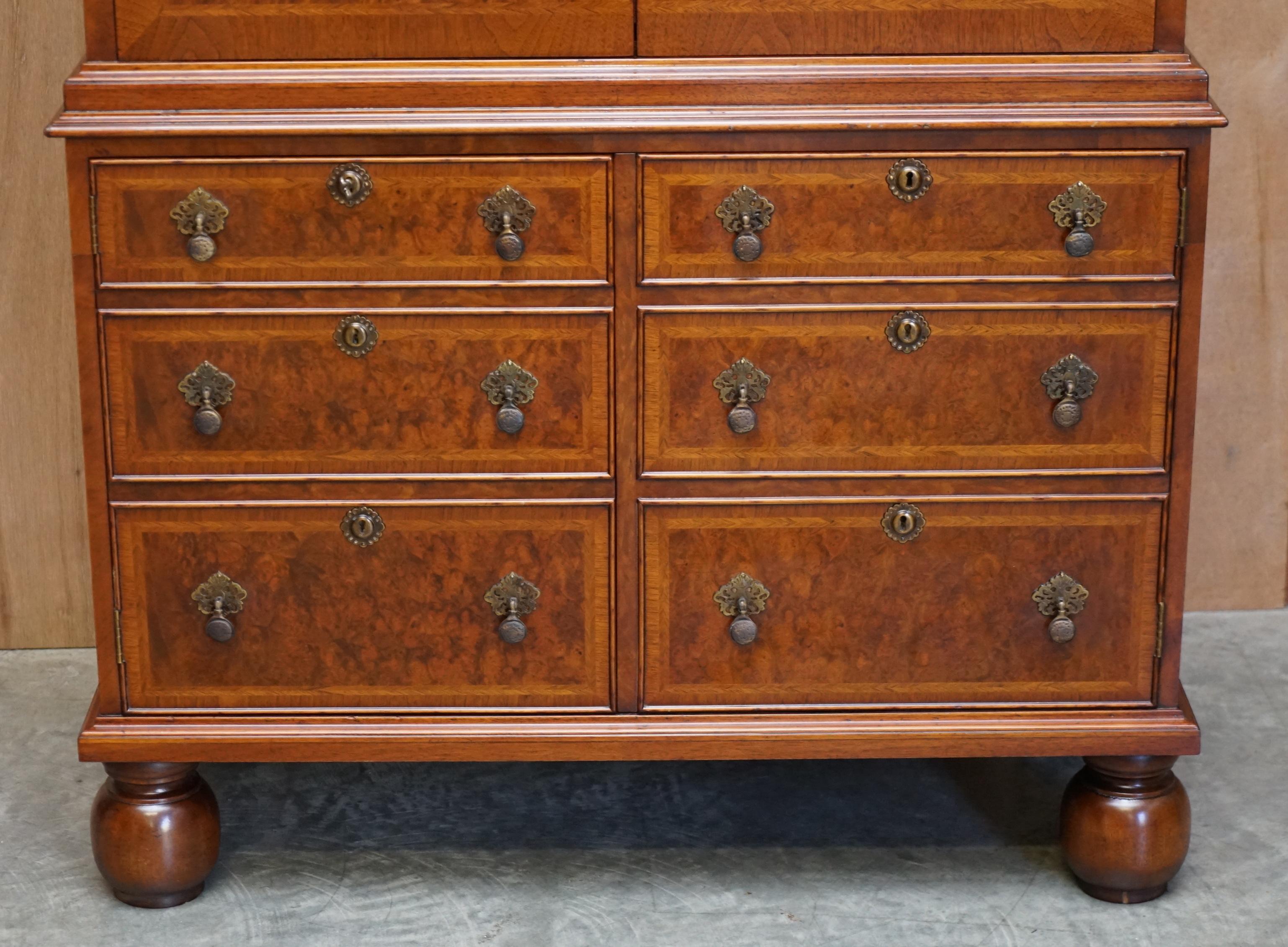 Hand-Crafted Brights of Nettlebed Burr Walnut Media Cabinet Television Stand Chest of Drawers