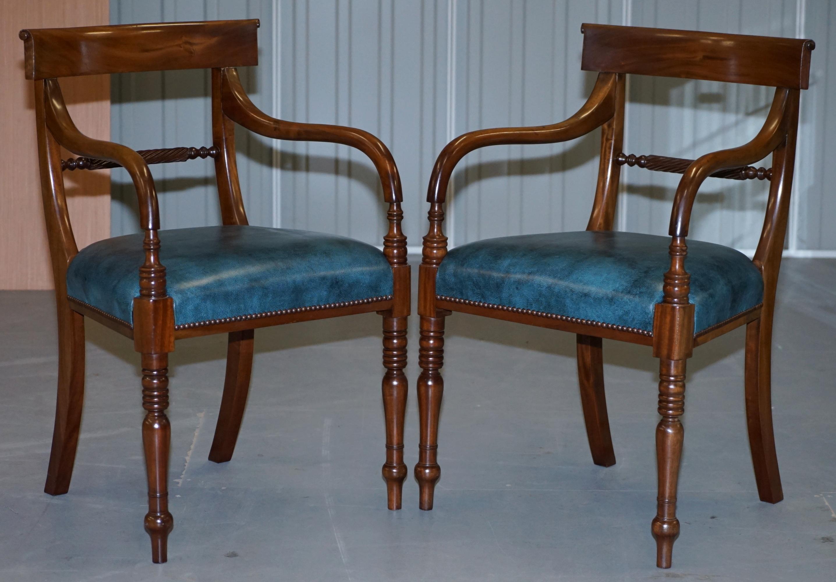 Brights of Nettlebed Burr Walnut Regency Extending Dining Table Chairs 9