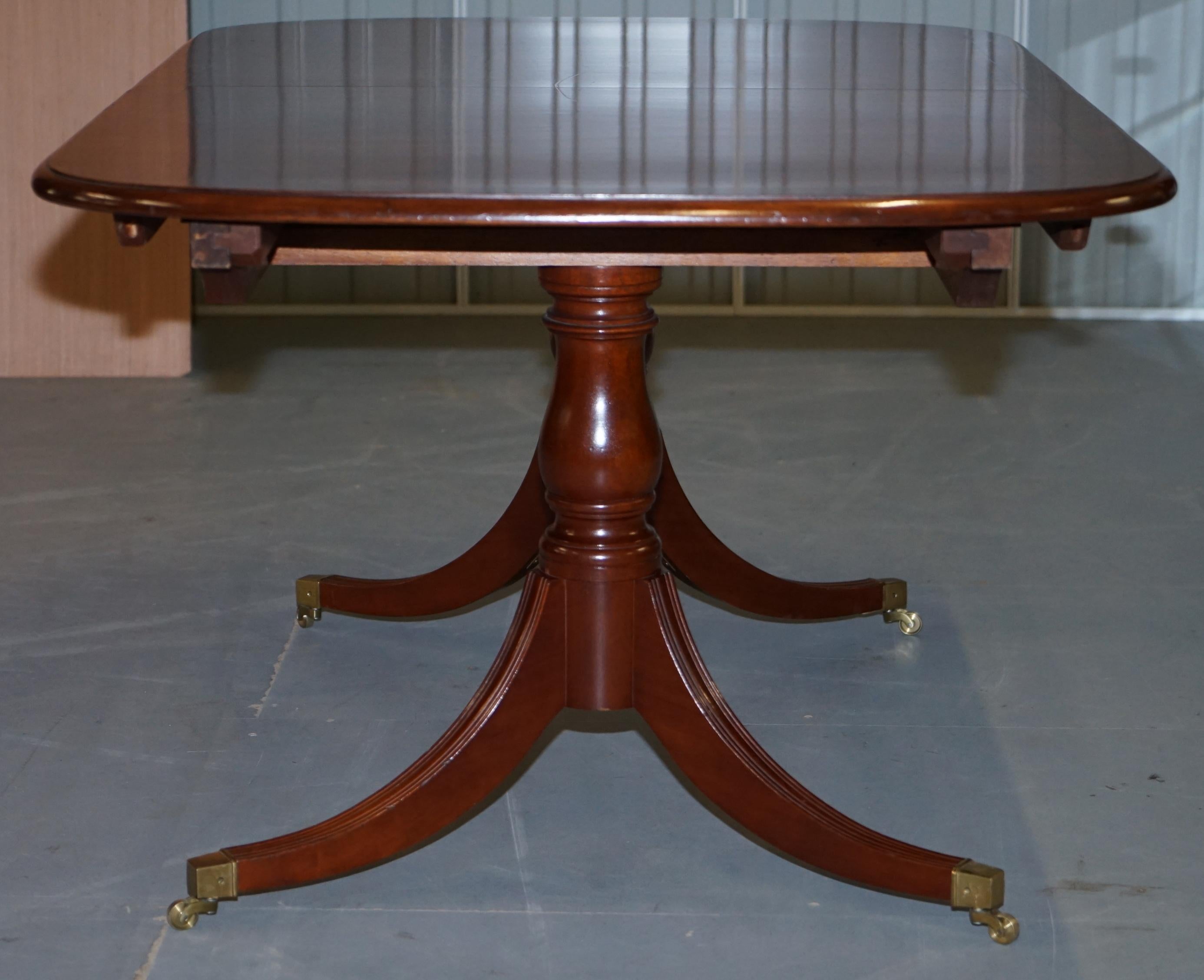 Hand-Crafted Brights of Nettlebed Burr Walnut Regency Extending Dining Table Chairs