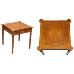 Brights of Nettlebed Burr Walnut Side Table Sublime Timber Matching Coffee Table