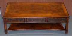 Brights of Nettlebed Double Sided Coffee Cocktail Table in Burr Walnut