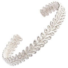 Brigitte Adolph Sterling Silver Bordure Cuff Bangle