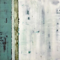 Transient - Contemporary Encaustic Painting with incredible Texture (Green)