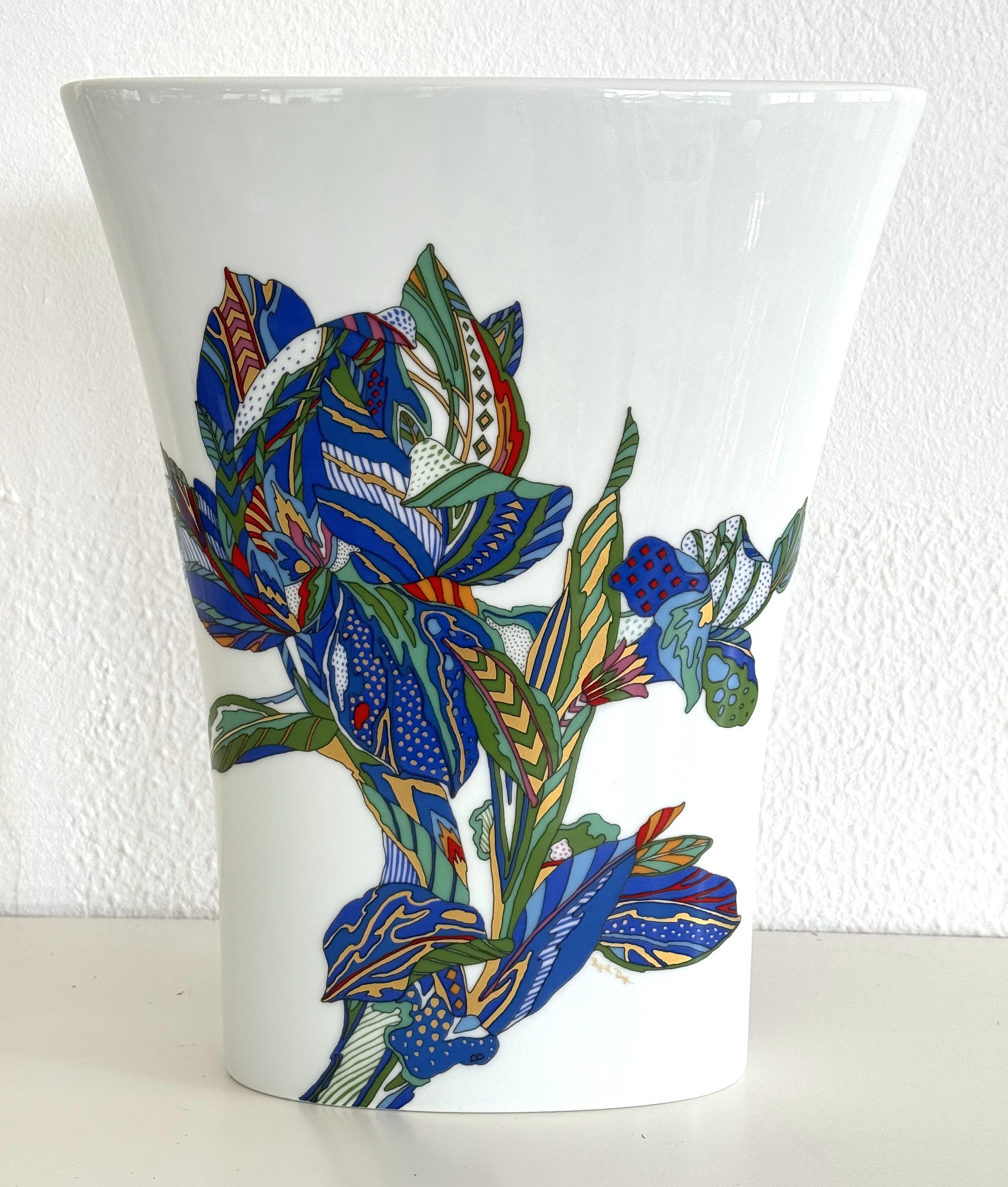 Brigitte Doege for Rosenthal Large Porcelain Flower Vase, 1990s For Sale 6