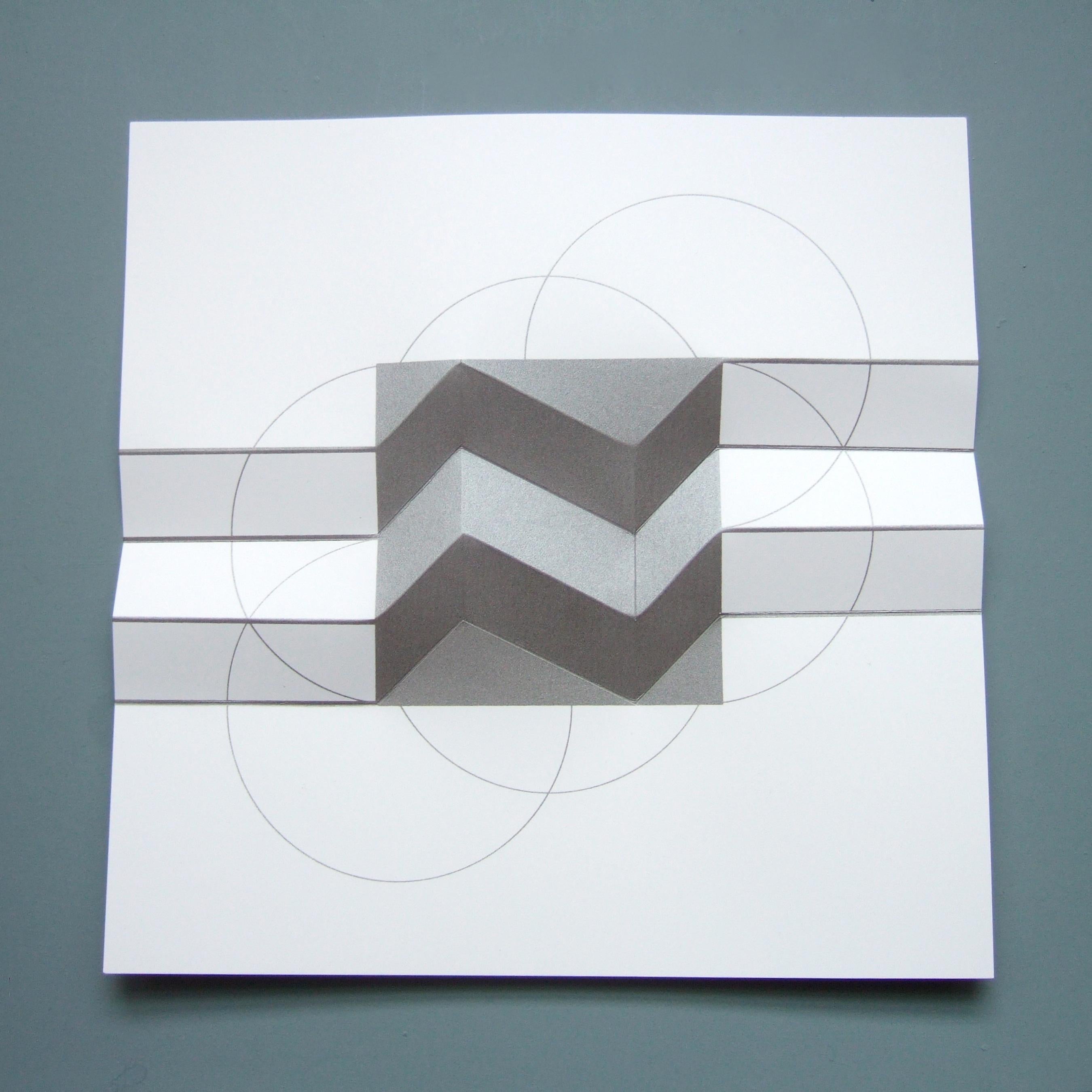 Brigitte Parusel, Spatial Hybrid 3, 2018, Folded Screenprint, Minimalism 6