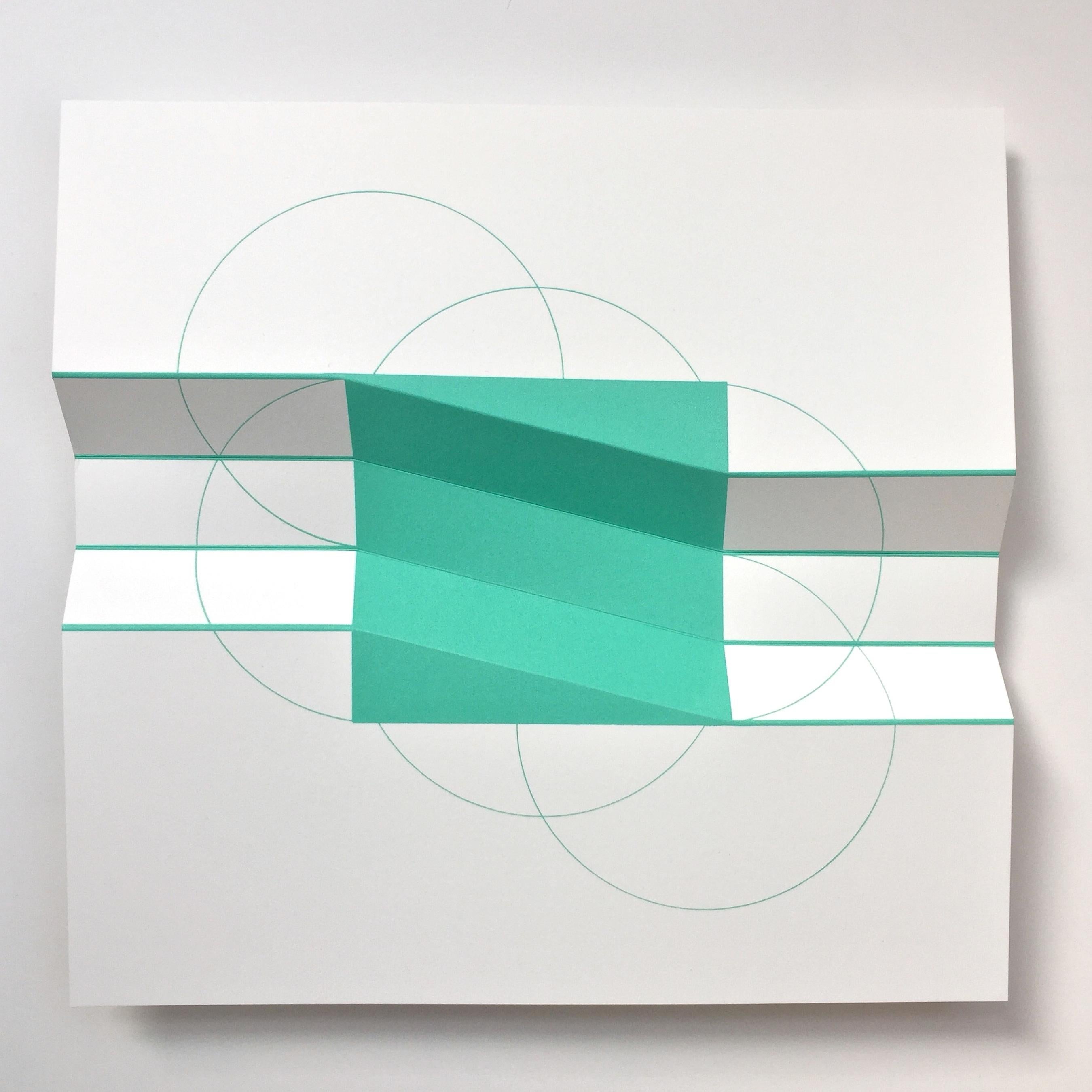 Brigitte Parusel, Spatial Hybrid_Concave 1, 2018, FoldedScreenprint, Minimalismus 1
