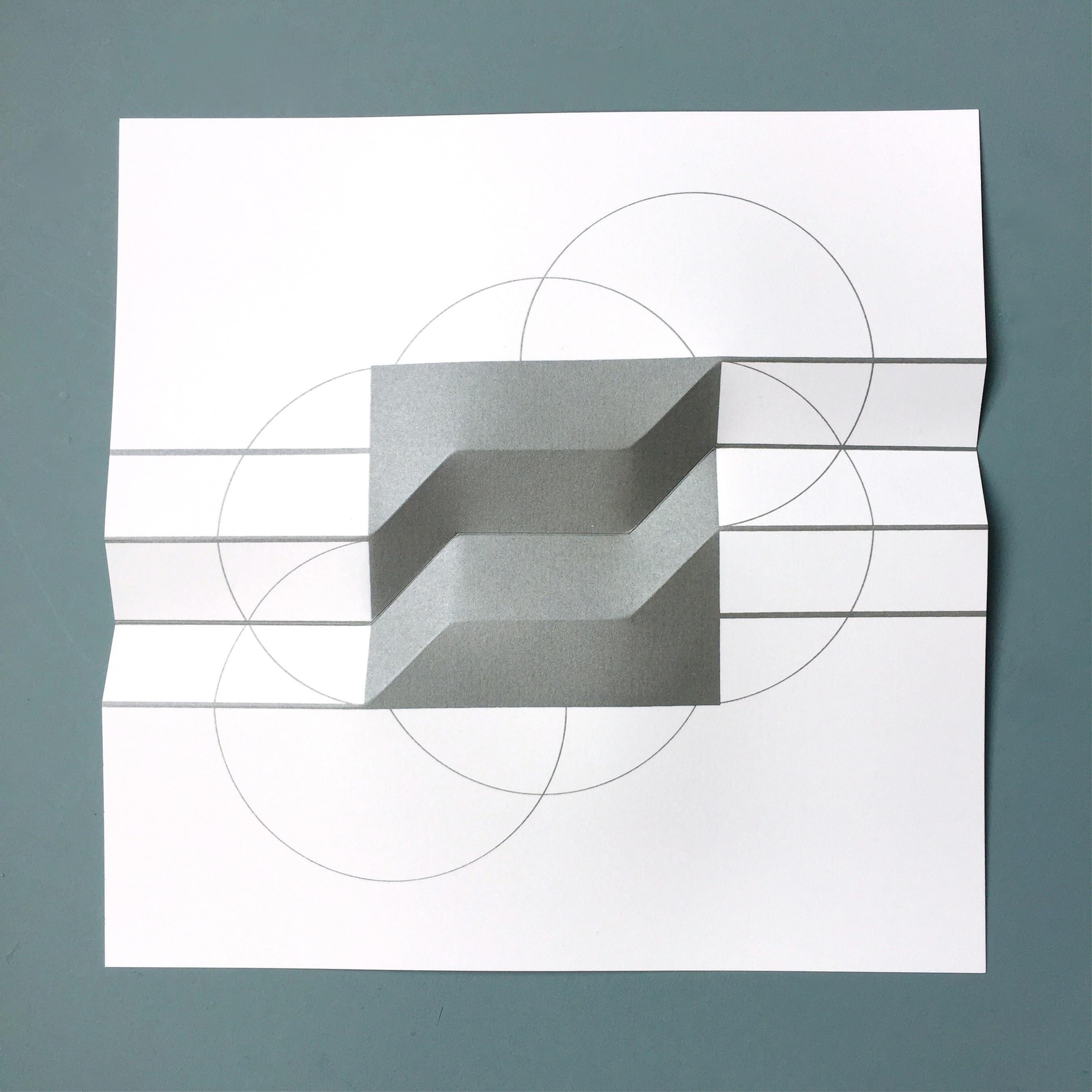 Brigitte Parusel, Spatial Hybrid_Concave 1, 2018, FoldedScreenprint, Minimalismus 4