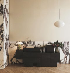 Brik Consol Laque patinée noire de Hermhaus