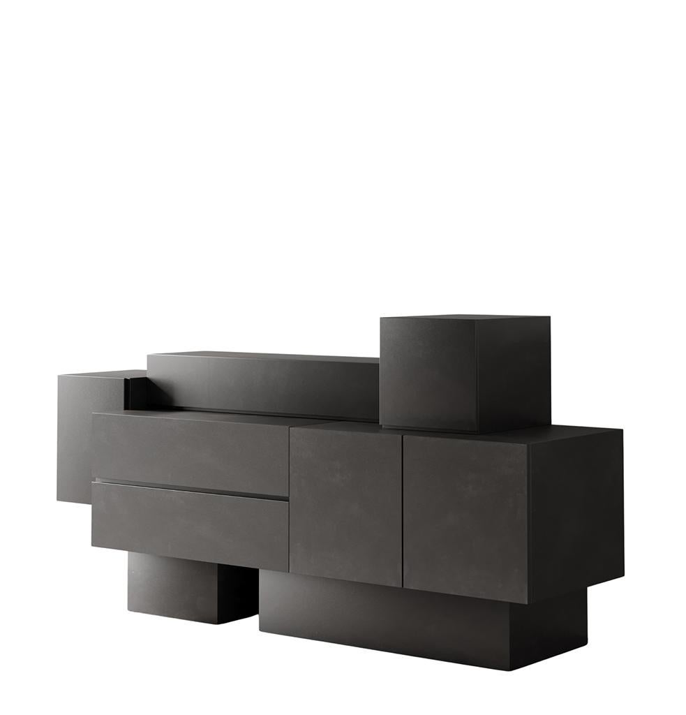 Turco Brik Consol Laccato Patina Nera di Hermhaus in vendita