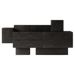 Brik Consol Black Patina Lacquer by Hermhaus