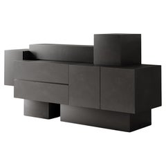 Brik Consol Black Patina Lacquer by Hermhaus