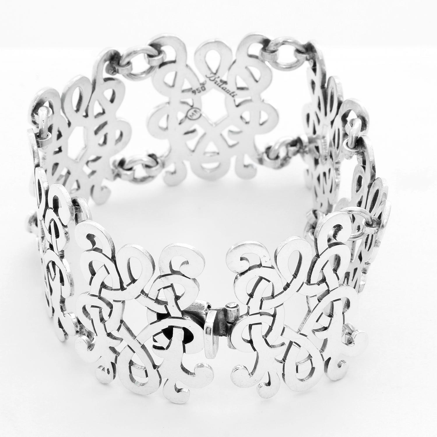 Brillanti Sterling Silver Bracelet and Earrings Set For Sale 2
