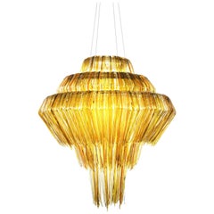 Brilli B Chandelier in Gold Resin by Jacopo Foggini