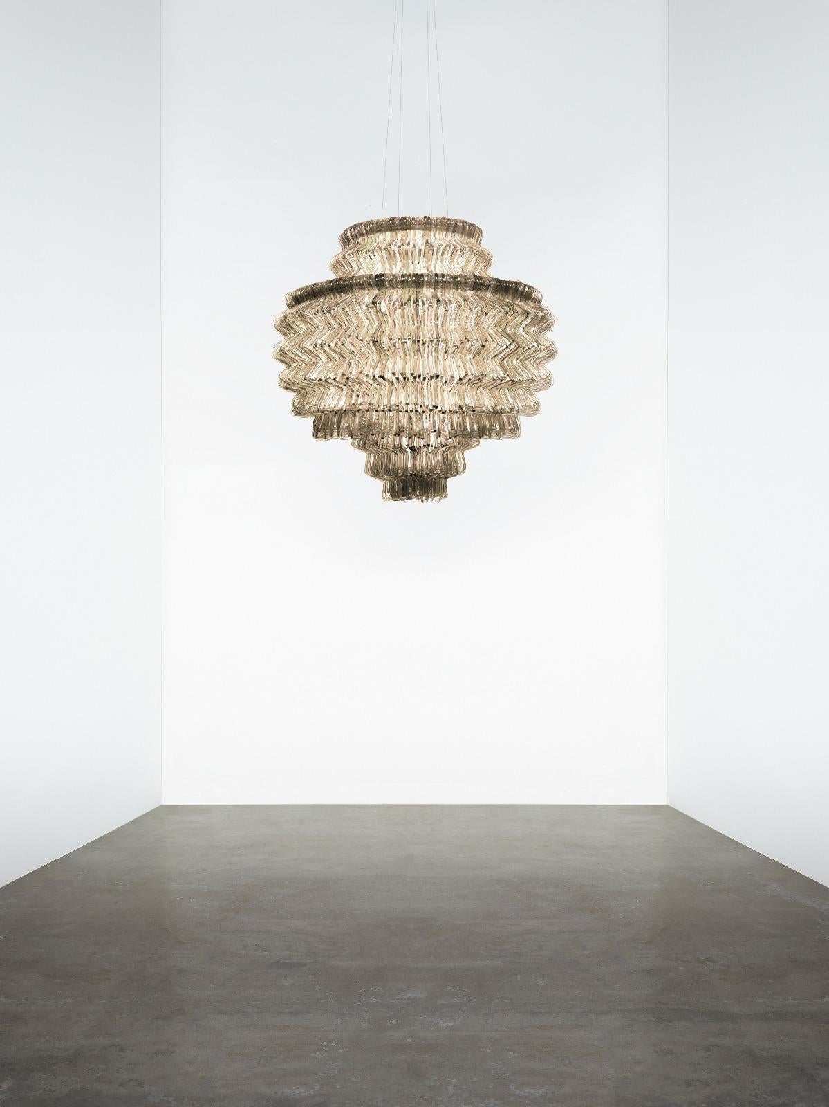 Brilli13.093 Chandelier, handmade in methacrylate by Jacopo Foggini.
Each piece is customizable in term of size and colour.

Jacopo Foggini, born in Turin, lives and works in Milan, his adopted city. Since he was a child, he showed a strong interest