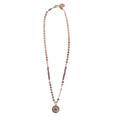 Brilliance Brown and White Diamond Rose Gold Necklace