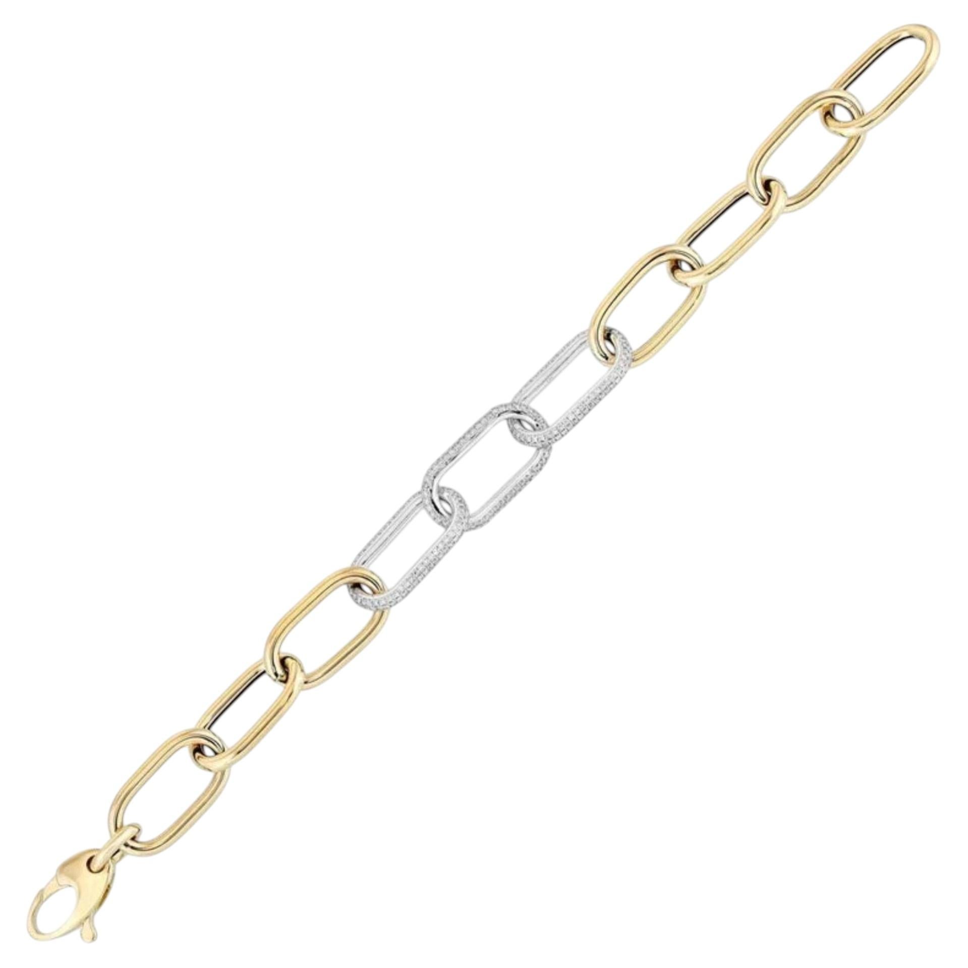 Brilliance Diamond 14K (or 18k upon request) Yellow Gold Link Bracelet