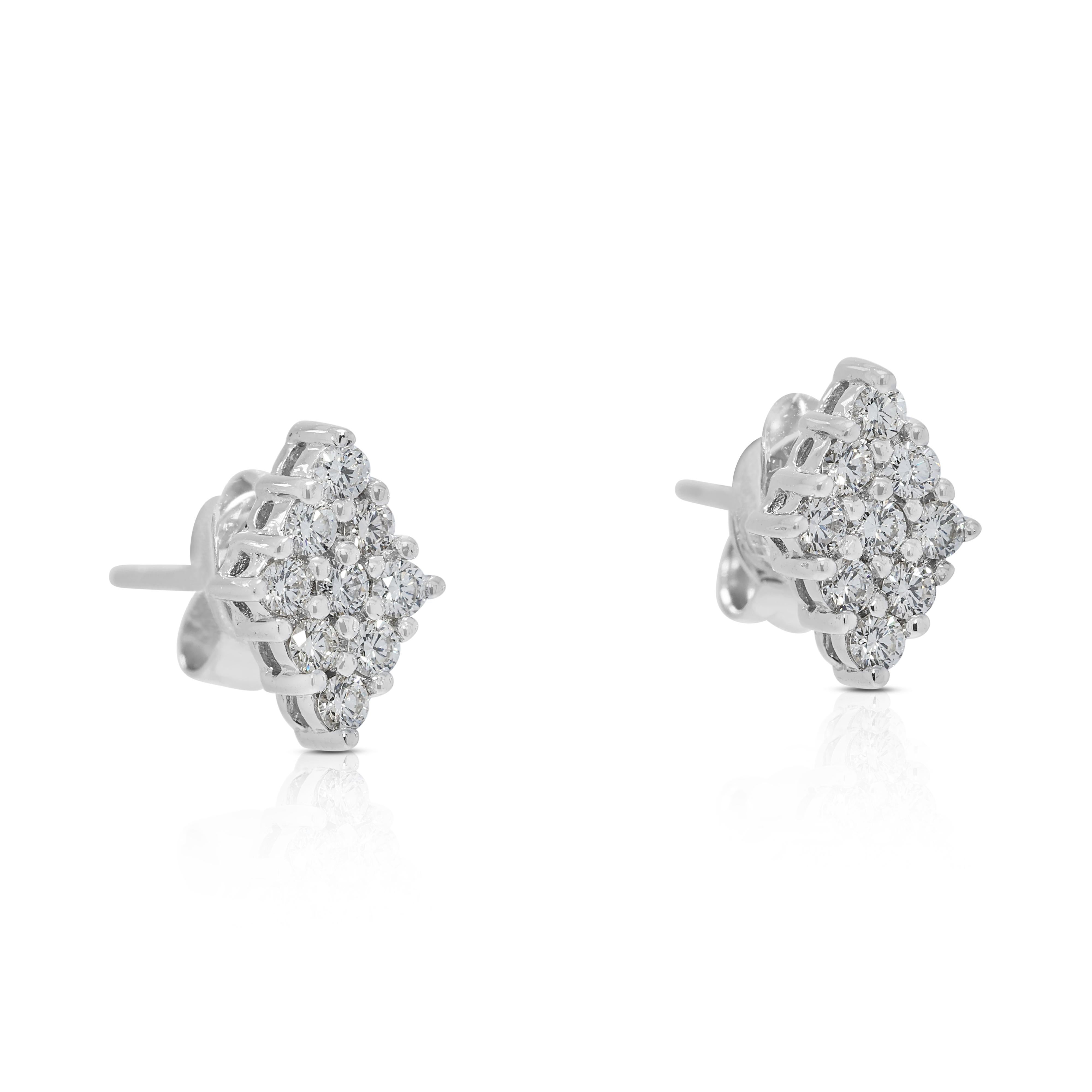 Brillant 0,27ct Naturdiamant Ohrstecker  Ohrringe aus 18k Weißgold (Rundschliff) im Angebot