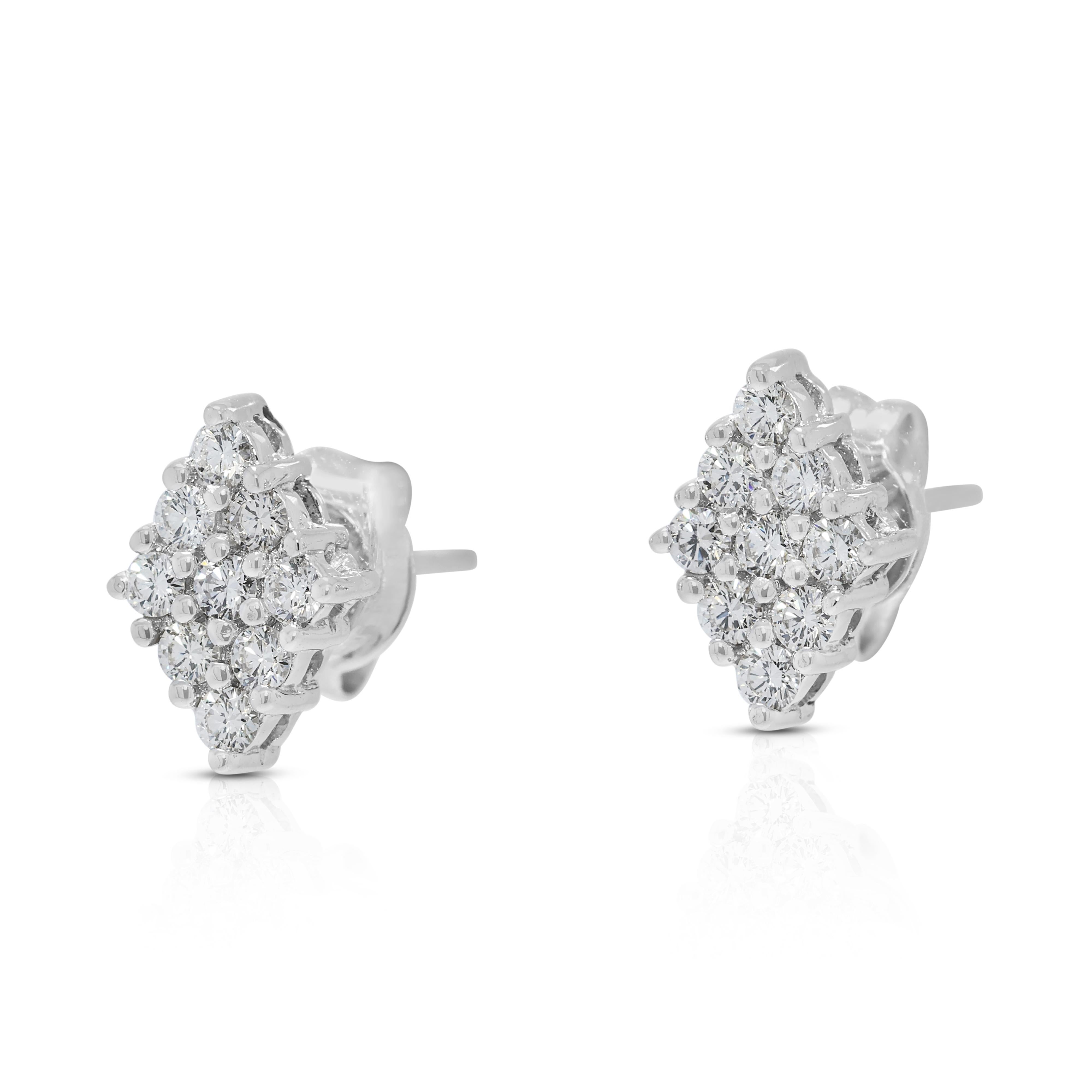 Brillant 0,27ct Naturdiamant Ohrstecker  Ohrringe aus 18k Weißgold im Zustand „Hervorragend“ im Angebot in רמת גן, IL