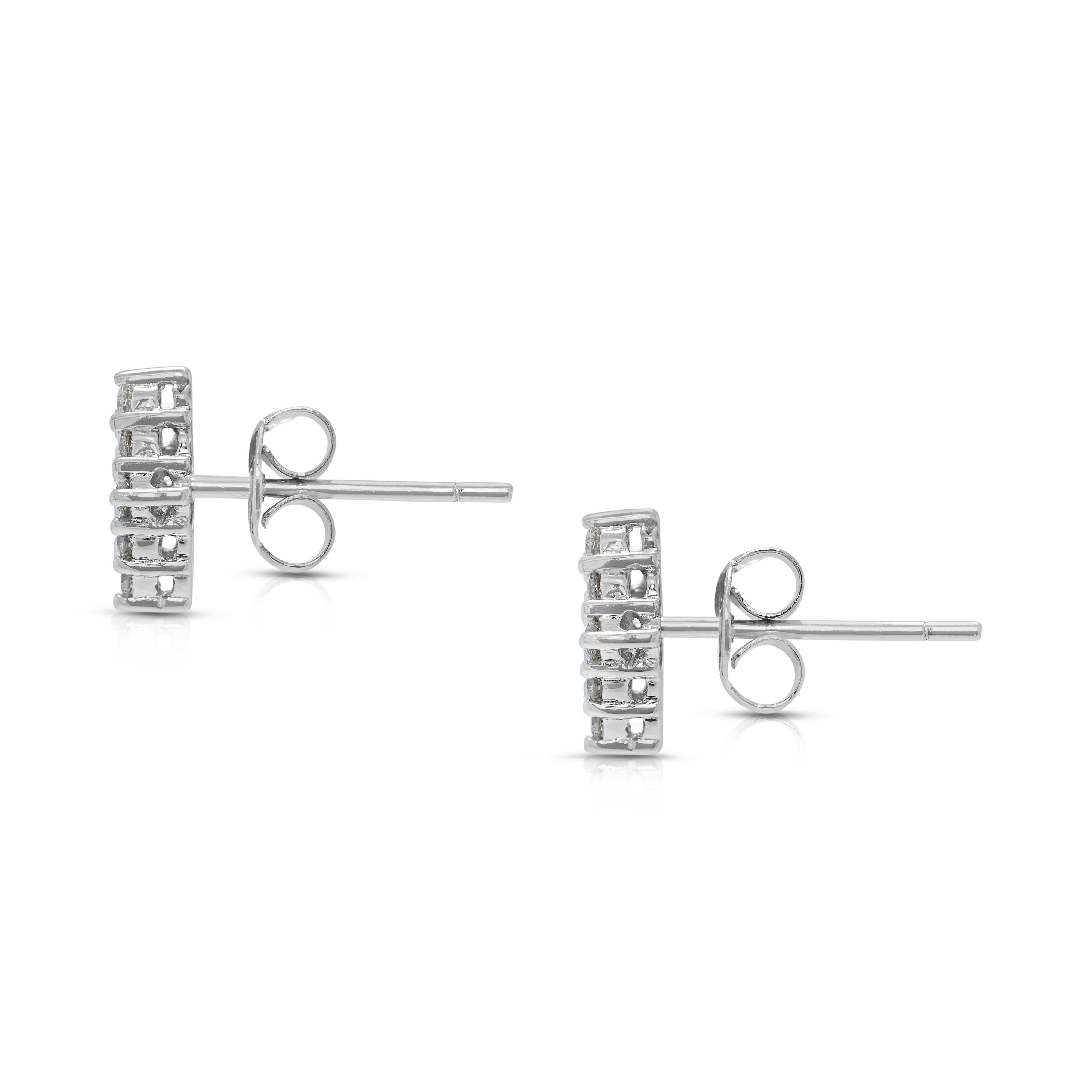 Brillant 0,27ct Naturdiamant Ohrstecker  Ohrringe aus 18k Weißgold Damen im Angebot