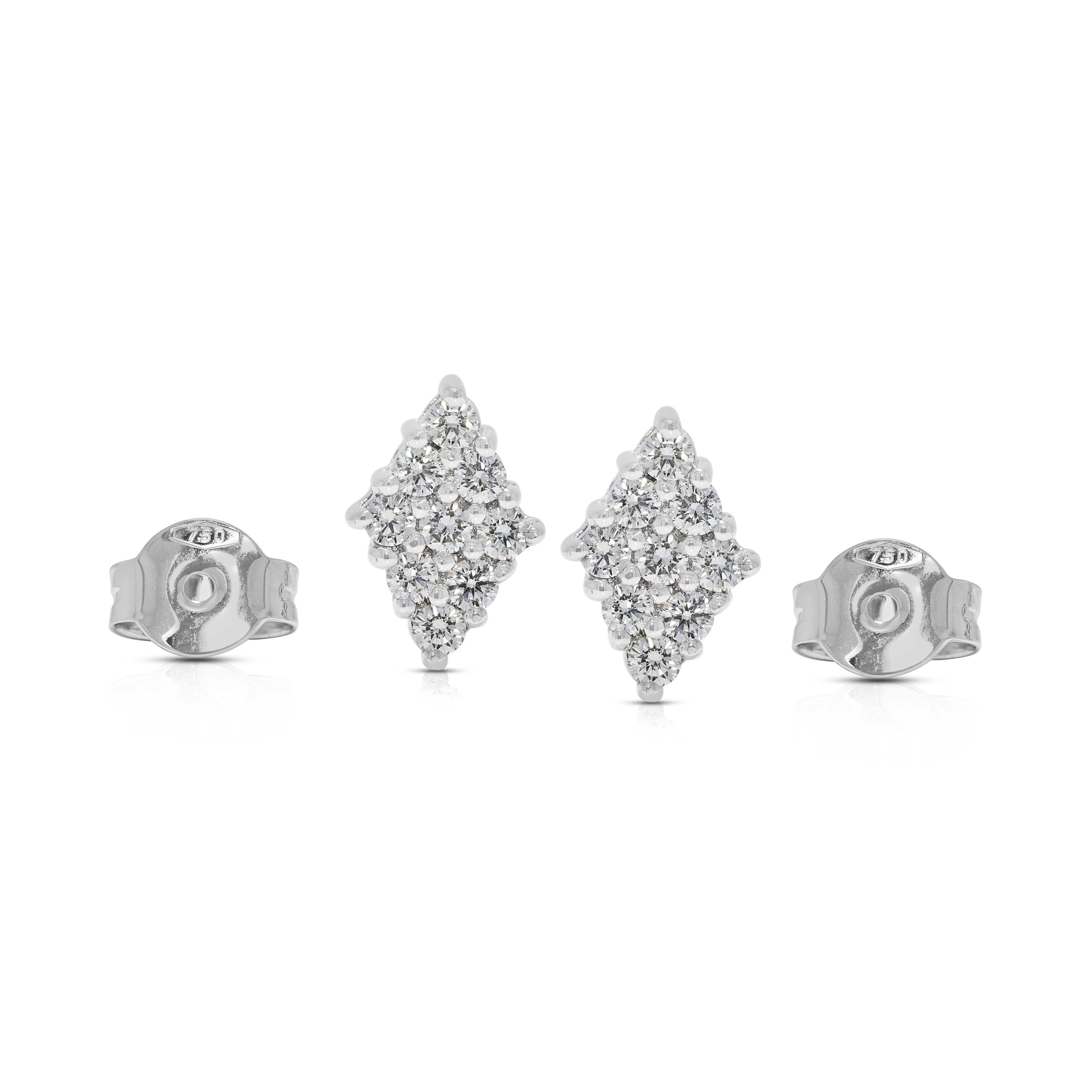 Brillant 0,27ct Naturdiamant Ohrstecker  Ohrringe aus 18k Weißgold im Angebot 2
