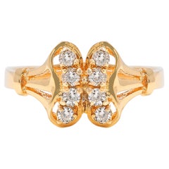 Brillant 0,31ct natürliche Diamanten Ring in 18k Gelbgold