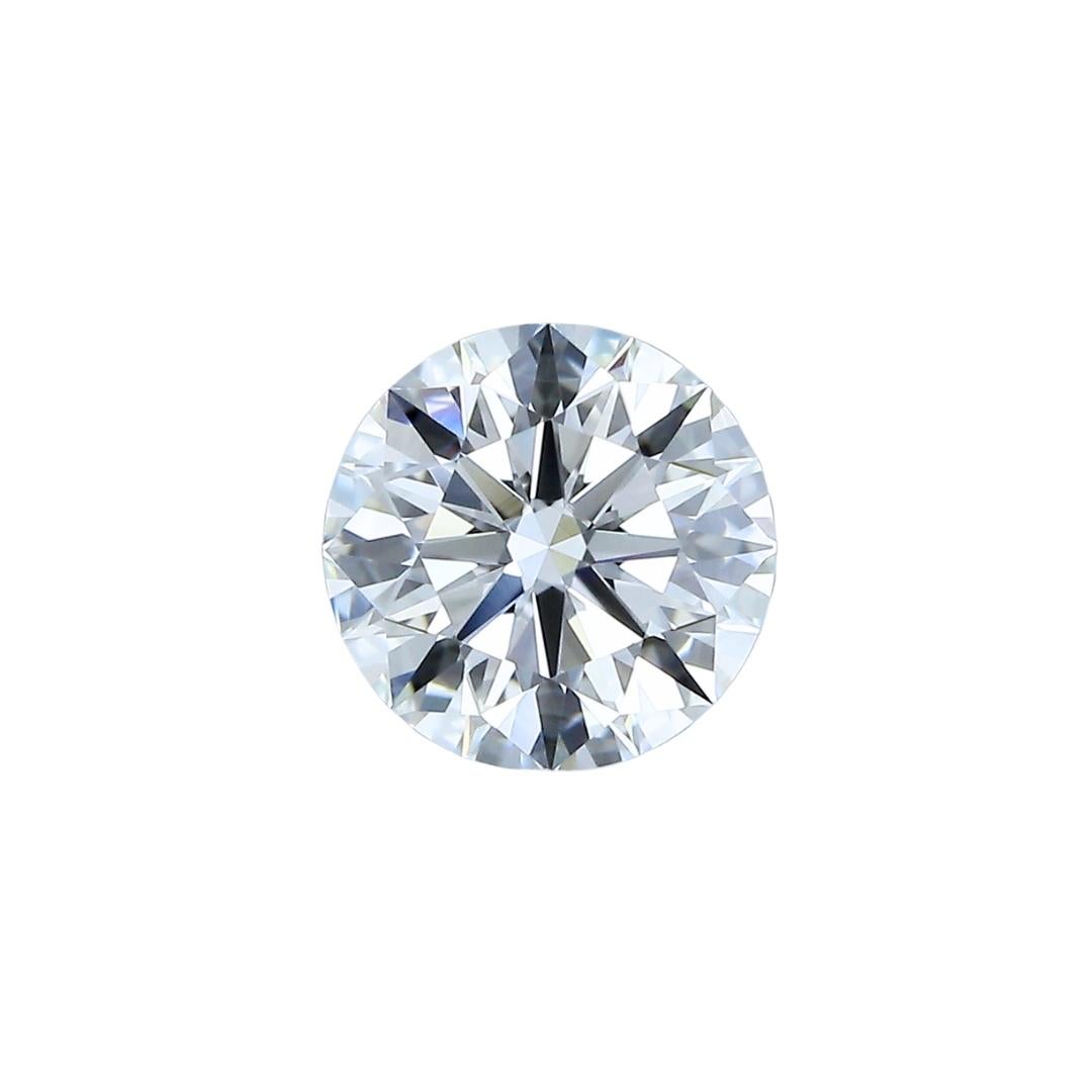 Brilliante 0.45ct Triplo Eccellente Taglio Ideale Diamante a Forma Rotonda - Certificato GIA in vendita 2