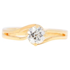 Brilliant 0.4ct Round Brilliant Diamond Solitaire Ring in 20K Yellow Gold