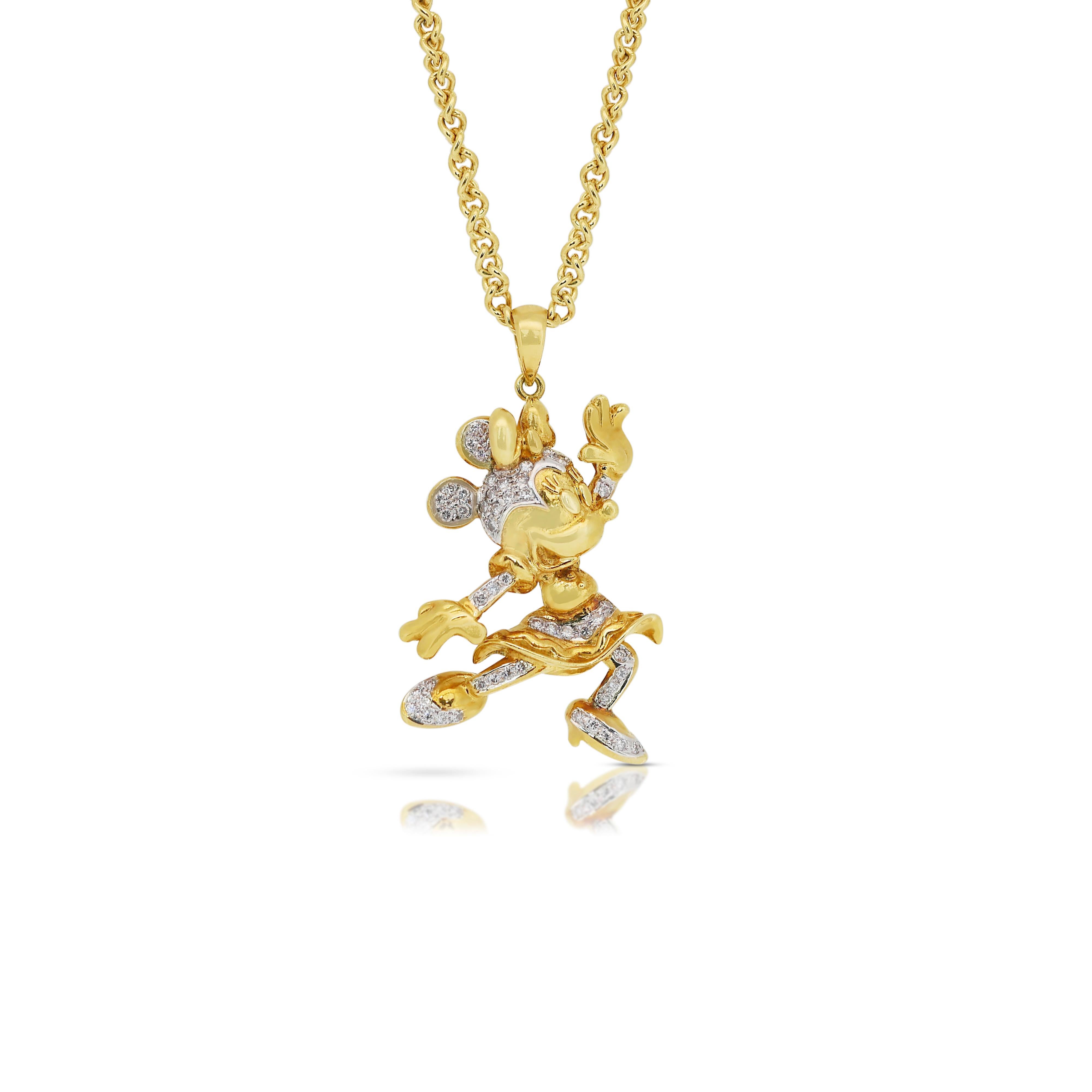 Brilliant 0.51ct Diamonds Necklace with Pendant in 18k Yellow Gold - IGI Certified

This sophisticated 18k yellow gold necklace is adorned with 51 round diamonds, totaling 0.51 carats. These diamonds display exceptional brilliance and purity,