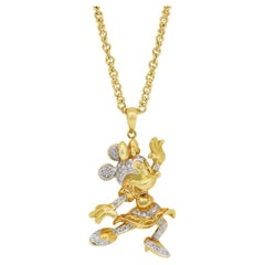 Collar con Colgante de Diamantes Brillantes de 0,51ct en Oro Amarillo de 18k