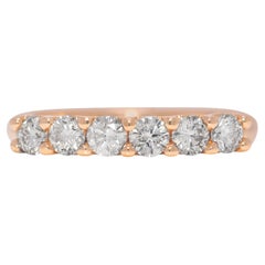 Brilliant 0.51ct Natural Diamond 18K Rose Gold Ring