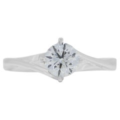 Brilliant 0.51ct Solitaire Diamond Ring in 18K White Gold