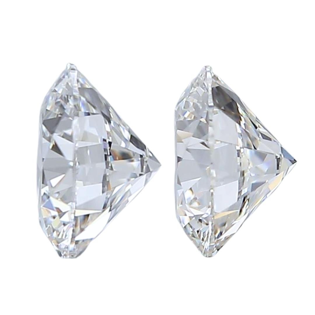 Brilliant 0.85ct Ideal Cut Pair of Diamonds - GIA Certified In New Condition For Sale In רמת גן, IL