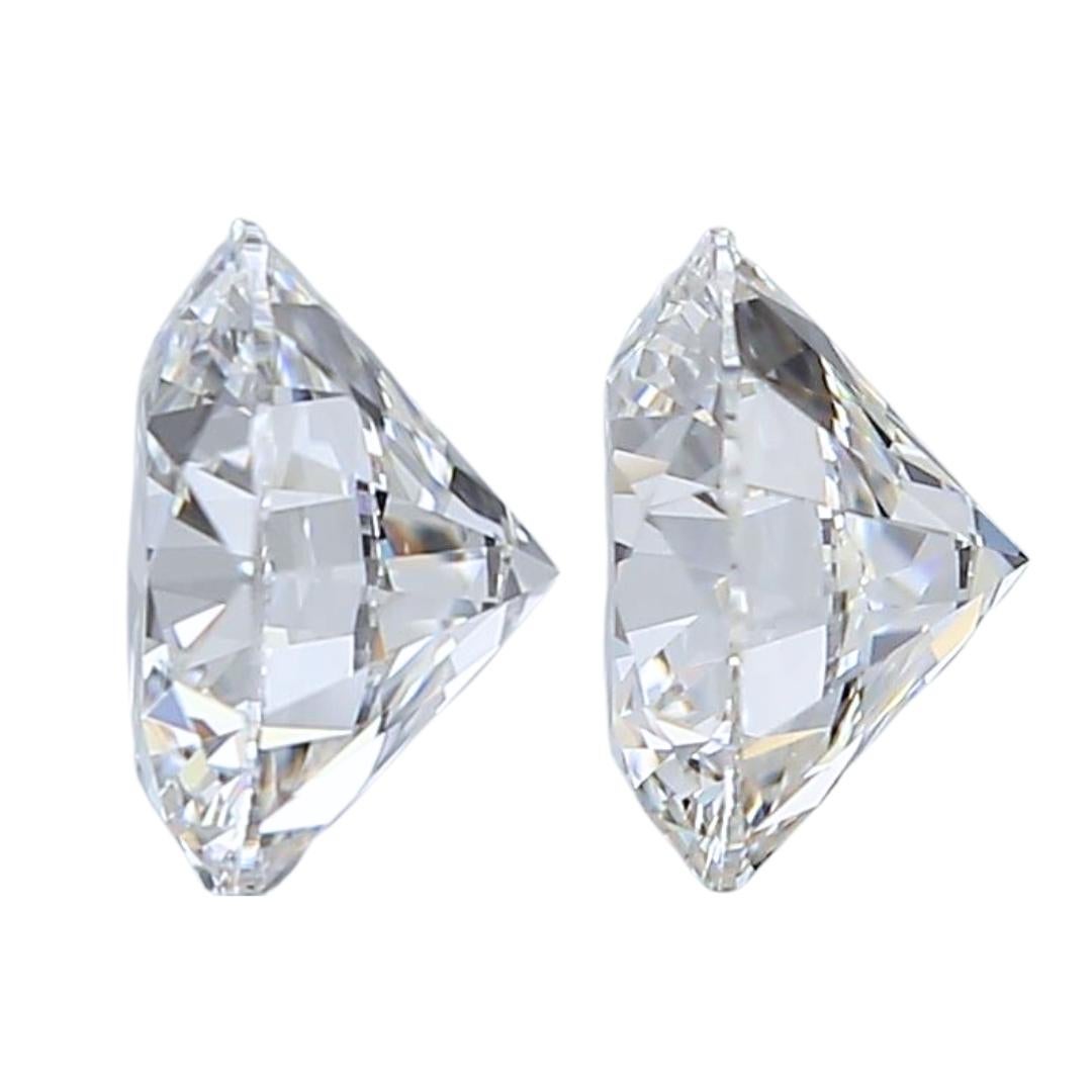 Coppia di diamanti taglio ideale Brilliante 0.85ct - Certificato GIA In condizioni Nuovo in vendita a רמת גן, IL
