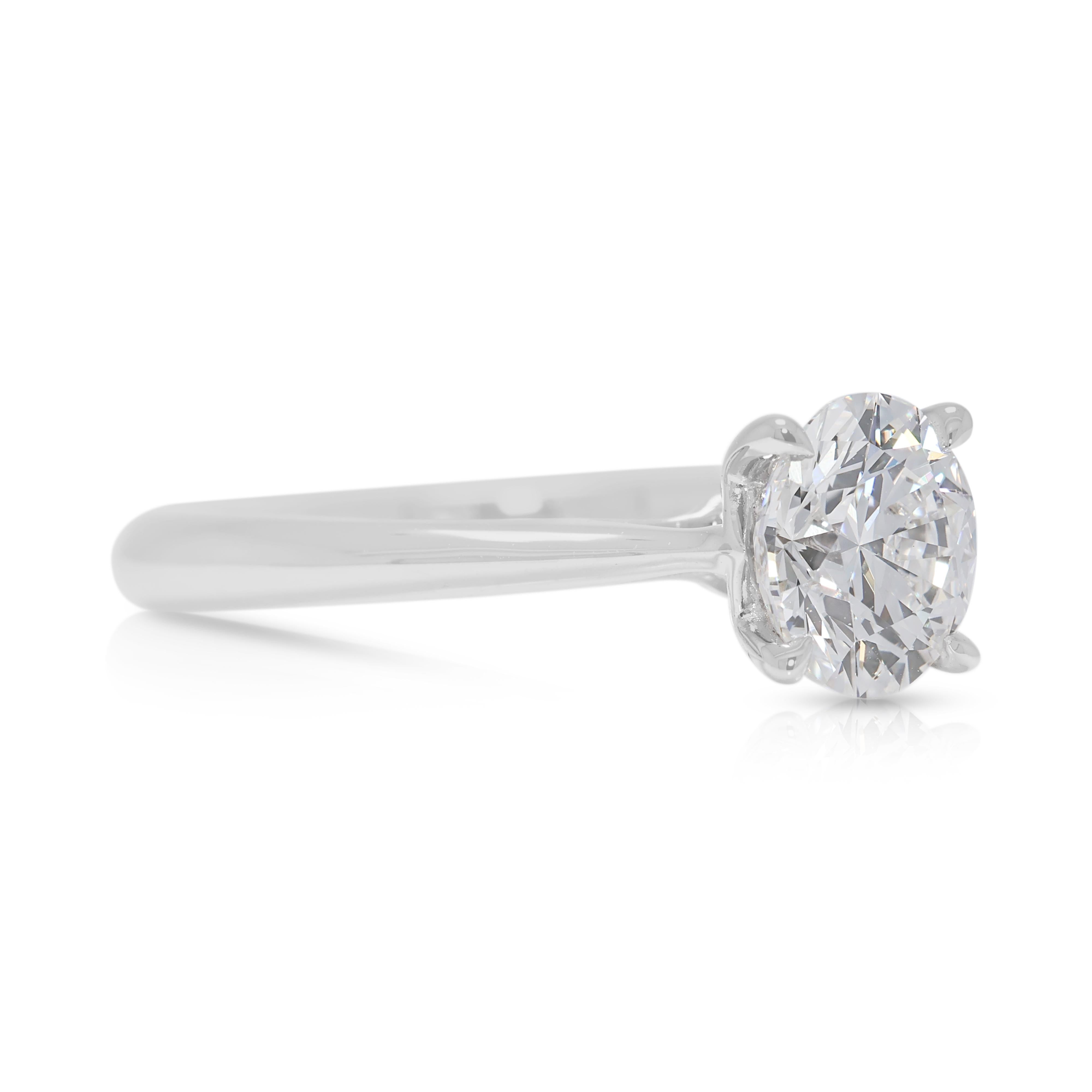 Brilliante 0.94ct Super Ideal Cut Oval Diamond Solitaire in 18K White Gold Neuf - En vente à רמת גן, IL