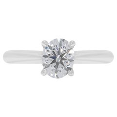 Brilliant 0.94ct Super Ideal Cut Oval Diamond Solitaire Ring in 18K White Gold