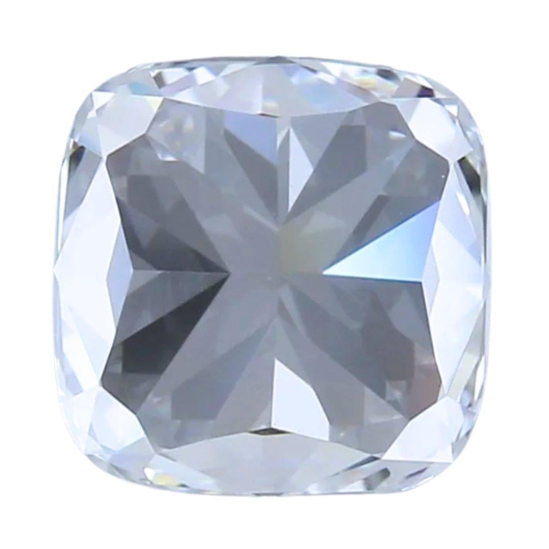 Brillant 1.00ct Doppelt exzellenter Idealschliff kissenförmiger Diamant im Angebot 1