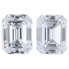 Brilliant 1.00ct Ideal Cut Pair of Emerald Cut Diamonds - GIA Certified
