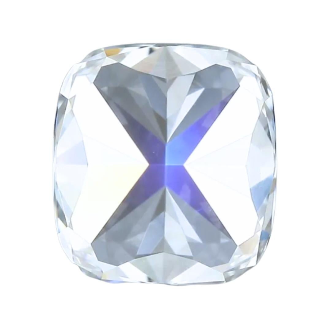 Brilliante 1.01ct Doppio Eccellente Taglio Ideale a forma di Cuscino in vendita 1