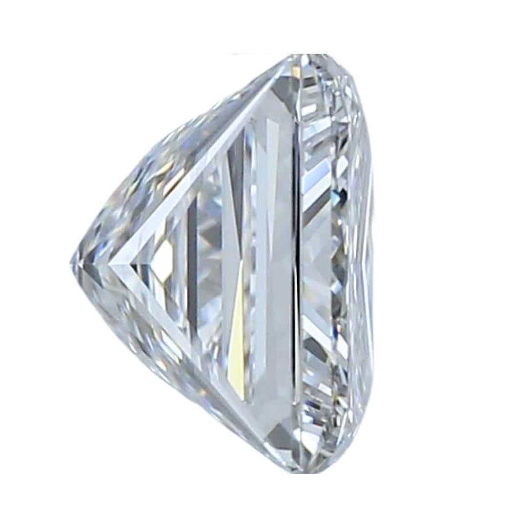 Brilliant 1.01ct Ideal Cut Princess Cut Diamond - IGI Certified In New Condition For Sale In רמת גן, IL