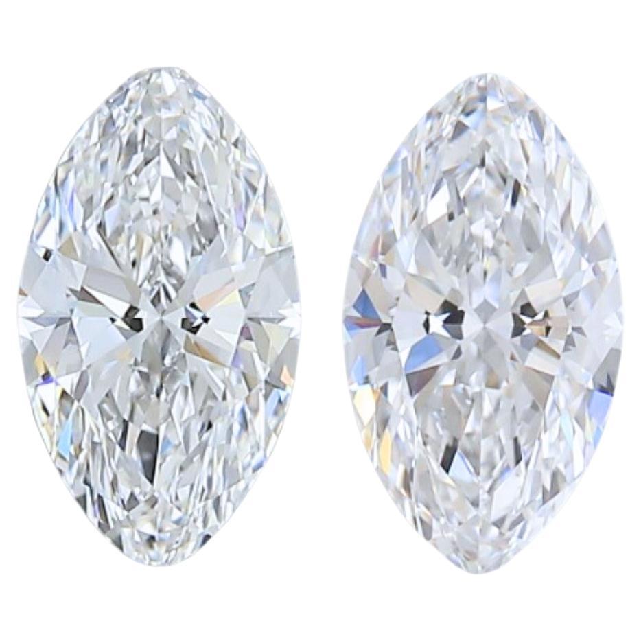 Brilliant 1.40ct Double Excellent Ideal Cut Pair of Diamonds - GIA Certified
