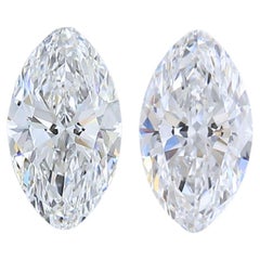 Paire de diamants Brilliante 1.40ct Double Excellent Ideal Cut - Certifié GIA