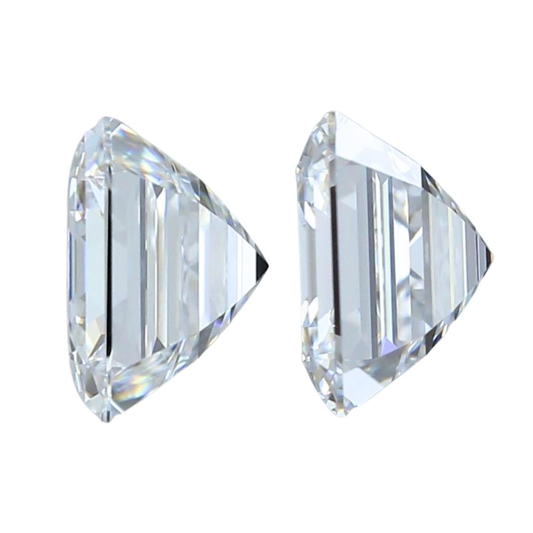 Women's Brilliant 1.42ct Ideal Cut Pair of Diamonds - GIA Certified  For Sale