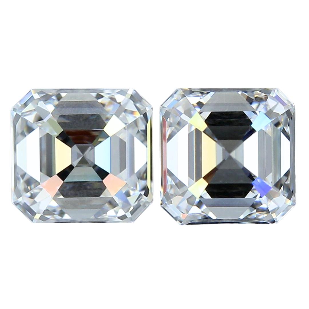 Brilliant 1.42ct Ideal Cut Pair of Diamonds - GIA Certified  For Sale 1