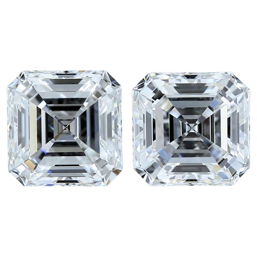Paire de diamants taille idéale de 1,42 carat, certifiés GIA  en vente