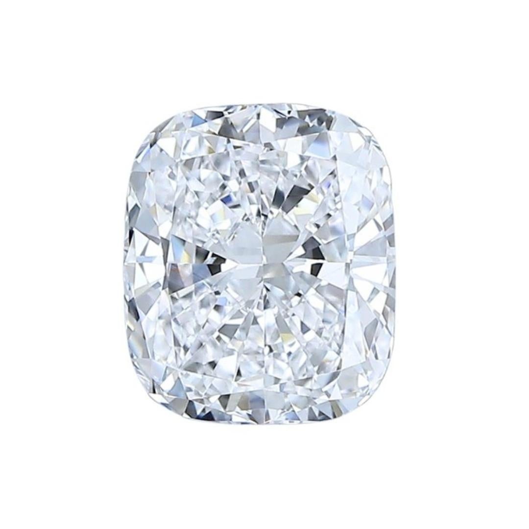 Brilliant 1.50ct Double Excellent Ideal Cut Cushion-Shaped Diamond For Sale 4