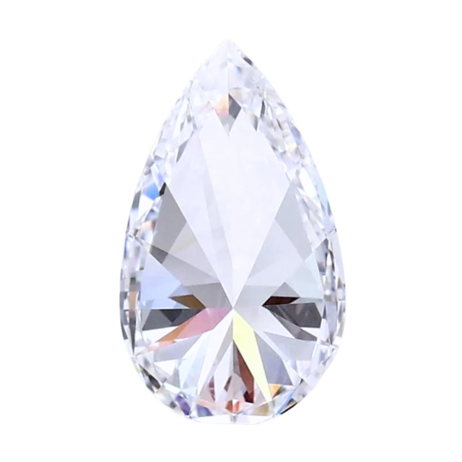Brilliant 1.51ct Double Excellent Ideal Cut Pear-Shaped Diamond - GIA Certified Pour femmes en vente